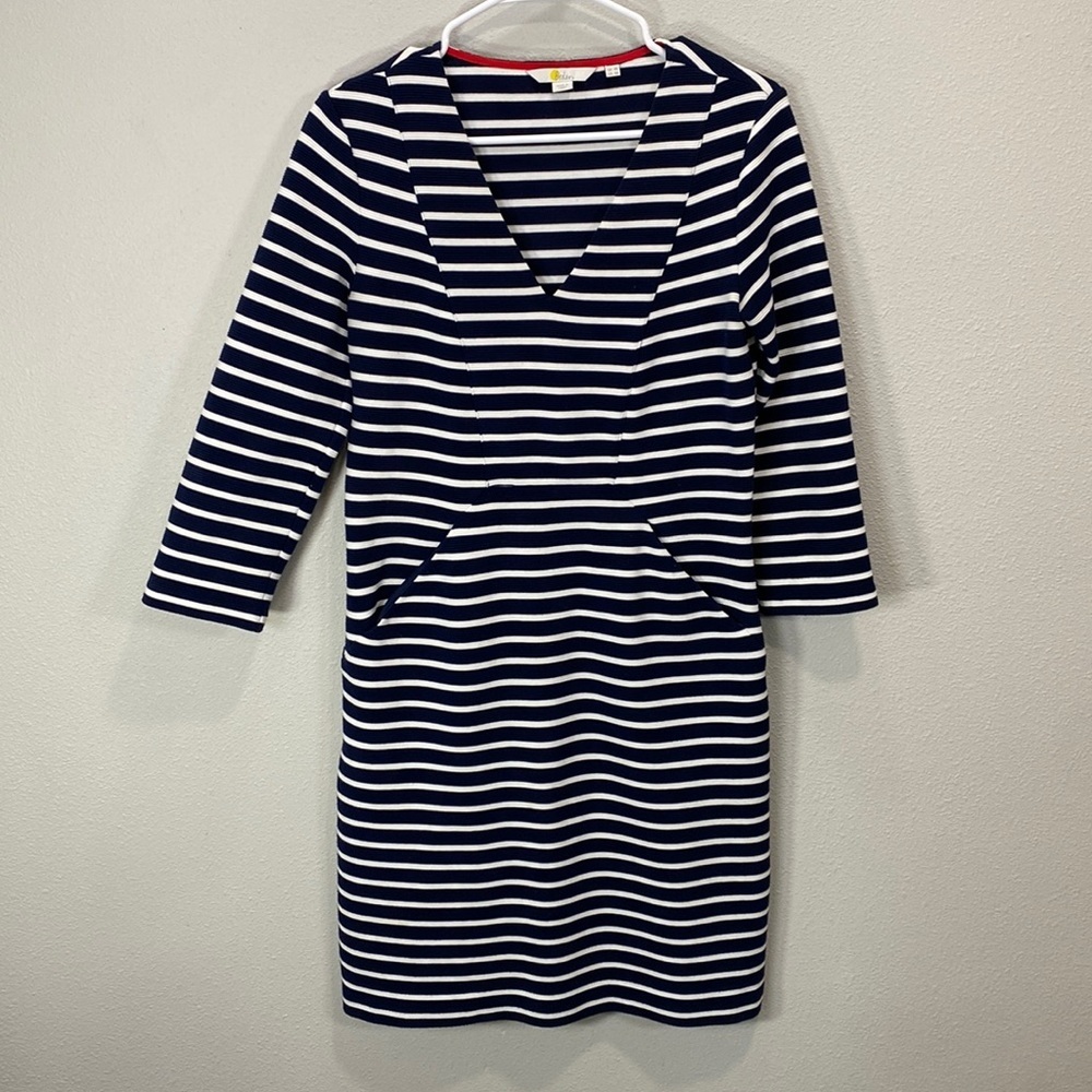 Boden nautical striped dress j0235 navy white